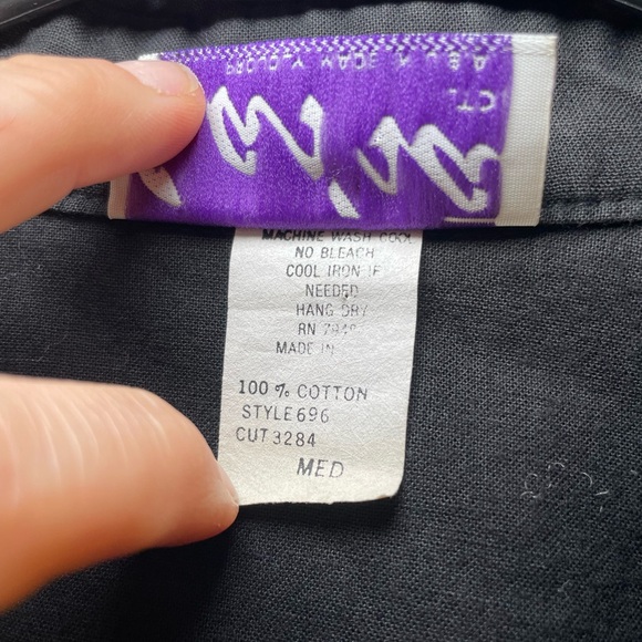 1980s western Saisa button down with attached vest - Picture 11 of 11